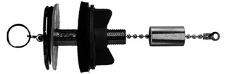 Kettenhalter versenkbar mit Kugelkette d.3,6mm 40cm lang und Deckrosette d.40mm