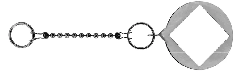Kettenhalter mit Standhahnring und Kette d.3,6mm 30cm lang