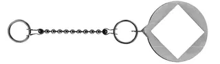 Kettenhalter mit Standhahnring und Kette d.3,6mm 30cm lang