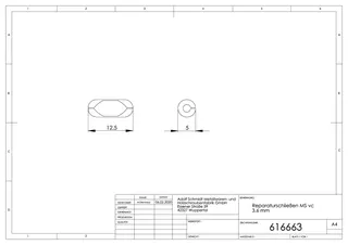 Reparatur-Schließen d.3,6mm Edelstahl poliert – Bild 2