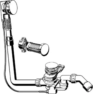 Viega Ab-und Überlauf Multiplex Trio F 6145.4 in 540mm x DN40/50 verchromt – Bild 2