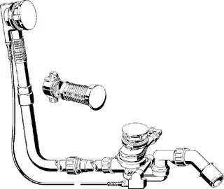 Viega Ab-und Überlauf Multiplex Trio F 6145.6 in 1070mmxDN40/50 verchromt – Bild 3