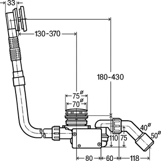 Viega Ab-und Überlauf Multiplex Trio F 6148.1 in DN40/50 verchromt – Bild 4