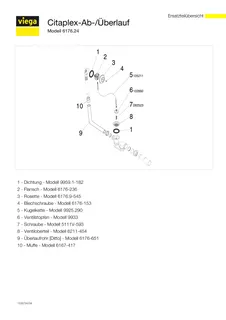 Viega Ab-und Überlaufgarnitur Citaplex 6176.24 in DN40/50 Chromnickelstahl – Bild 5