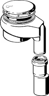 Viega Ablaufgarnitur Tempoplex 6962 in 112mmxDN40/50 Kunststoff verchromt – Bild 3