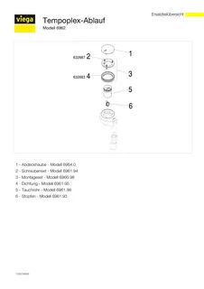 Viega Ablaufgarnitur Tempoplex 6962 in 112mmxDN40/50 Kunststoff verchromt – Bild 5