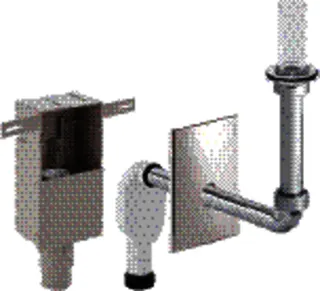 Geberit WT UP-Sifon Fertigbauset d50-56mm Abgang horizontal, 151.122