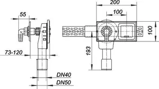Wandeinbau-Waschgeräte-Siphon HL 400 E, DN 40/DN 50 – Bild 3