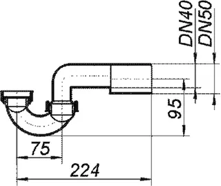 Dusch- u. Badewannen-Siphon 200, 1 1/2" x DN 40/DN 50 – Bild 4