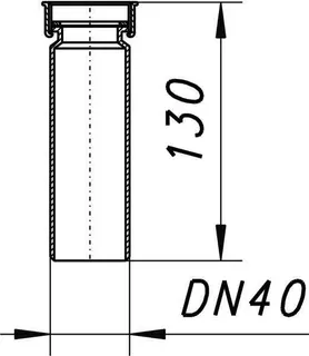 Tauchrohr 010/0, 130mm, 1 1/4" x DN 40 – Bild 3