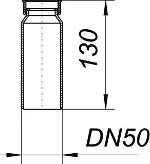 Tauchrohr 010/0, 130 mm, 1 1/4" x DN 50 – Bild 3
