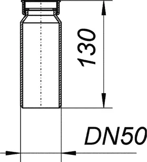 Tauchrohr 010/0, 130 mm, 1 1/4" x DN 50 – Bild 4