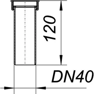 Tauchrohr 010/0, 120 mm, 1 1/2" x DN 40 – Bild 3