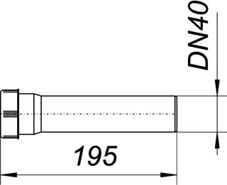 Verlängerungsrohr V 4, 195 mm lang, DN 40 – Bild 3