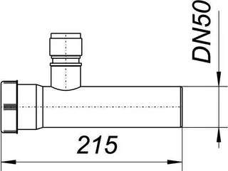 Verlängerungsrohr V 5, 215 mm lang, mit Belüfter, DN 50 – Bild 4