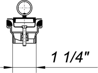 Stopfenventil 014, Kelch d: 60mm, mit Dreieckbügel, 1 1/4" – Bild 3