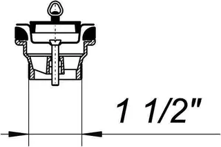 Stopfenventil 014, Kelch d: 70mm, mit Dreieckbügel, 1 1/2" – Bild 3