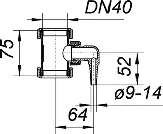 T-Stück mit Winkelschlauchtülle für Kondensatgeräte, DN 40 – Bild 4