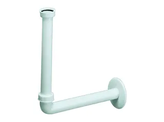 Anschluss-Bogen 321, weiß mit Tauchrohr, 1 1/4" x DN 32