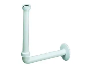 Anschluss-Bogen 321, weiß mit Tauchrohr, 1 1/4" x DN 32 – Bild 2
