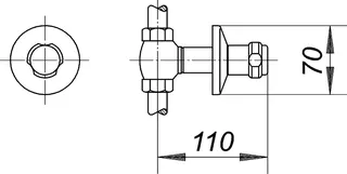 Geräteventil zu 405 verchromt, 110 mm – Bild 3