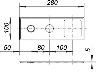 Abdeckplatte zu WE-Siphon 405 E/406 E, Edelstahl – Bild 3