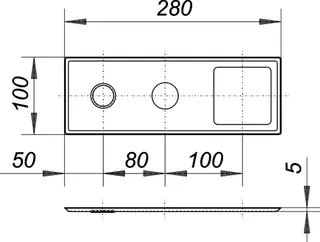 Abdeckplatte zu WE-Siphon 405 E/406 E, Edelstahl – Bild 4