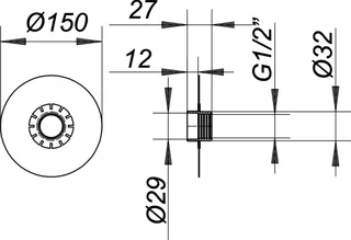 Dichtmanschette für Wandscheiben, 1/2" – Bild 4