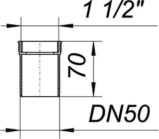 Schraubadapter mit Flachdichtung, DN 50 x 1 1/2" – Bild 3