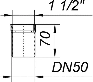 Schraubadapter mit Flachdichtung, DN 50 x 1 1/2" – Bild 4