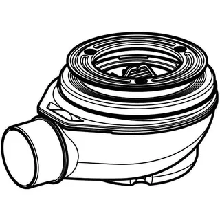 Geberit Duschwannen-Ablauf d90 150.553 Sperrwasserhöhe 50 mm d50 PP ohne Deckel – Bild 3