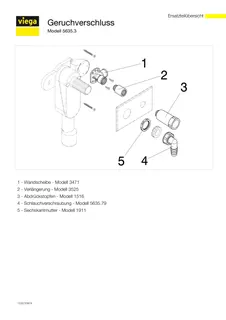 Viega Geruchverschluss 5635.3 in DN40/50 Kunststoff verchromt – Bild 4
