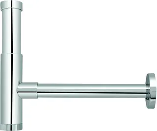 sanibel-Designsiphon rund DN32 (11/4") Tauchrohr gesteckt verchromt