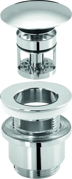 sanibel-Design-Excentergrt. Druckverschl rund gewölbt DN 32 (11/4") m Fangkorb vc