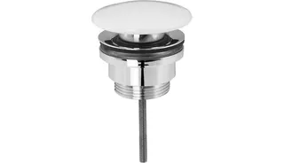 sanibel-Design-Ablaufvtl. m Druckverschl rund gewölbt DN 32 (11/4") weiß