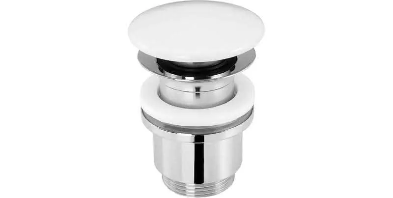 sanibel-Design-Excentergrt. Druckverschl rund gewölbt DN 32 (11/4") x 63 mm weiß