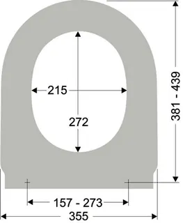 WC-Sitz m. D. Typ S006381 zu Starck 3 Edelstahl-Steckbef. v.o. abnehmbar weiß – Bild 2