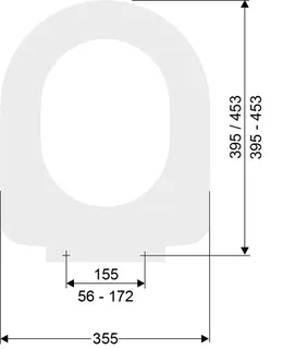 WC-Sitz mit Deckel Typ S9M396 zu O.novo Edelstahl-Steckbefestigung v.o. weiß – Bild 2