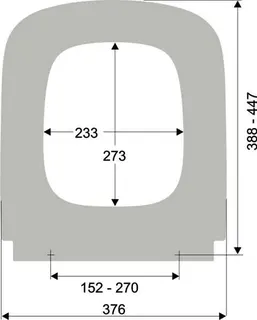WC-Sitz m. D. Typ S006371 zu DuraStyle Edelstahl-Steckbef. v.o. abnehmbar weiß – Bild 2