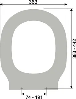 WC-Sitz m. D. Typ SE712801 zu Connect Edelstahl-Steckbef. v.o. abnehmbar weiß – Bild 2