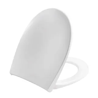 WC-Sitz Scandinavia PLUS m.Deckel Weiß Uni-scharnier m.lift-off, Edelstahl
