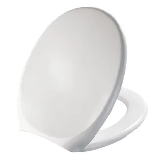 WC-Sitz P1000 m.Deckel Weiß Festscharnier, Edelstahl