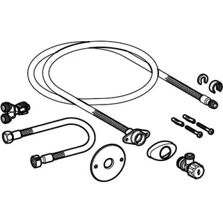 Wasseranschlussset für UP-SPK 8/12 cm für Geberit AquaClean – Bild 3