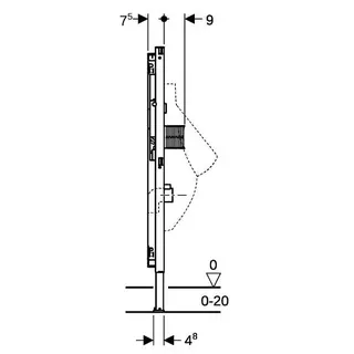 Geberit Duofix Urinal-Montageelement f.verd.Urinalst.112-130cm 111.689.00.1 – Bild 5