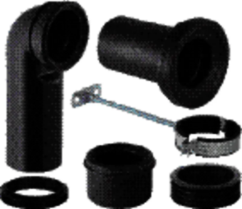 Geberit Set Anschlussbogen 90Gr für Stand-WC schwarz