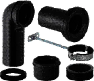 Geberit Set Anschlussbogen 90Gr für Stand-WC schwarz
