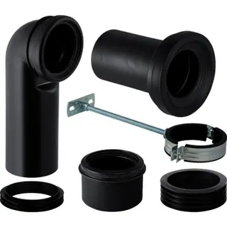 Geberit Set Anschlussbogen 90Gr für Stand-WC schwarz – Bild 2