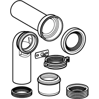 Geberit Set Anschlussbogen 90Gr für Stand-WC schwarz – Bild 3