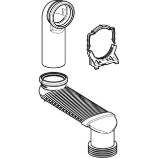 Geberit Set Versprungbogen für Wand-WC d90x110, grau – Bild 3