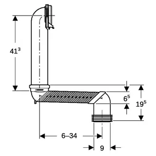 Geberit Set Versprungbogen für Wand-WC d90x110, grau – Bild 4